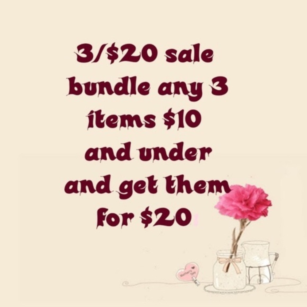 3/$10 for $20!!!